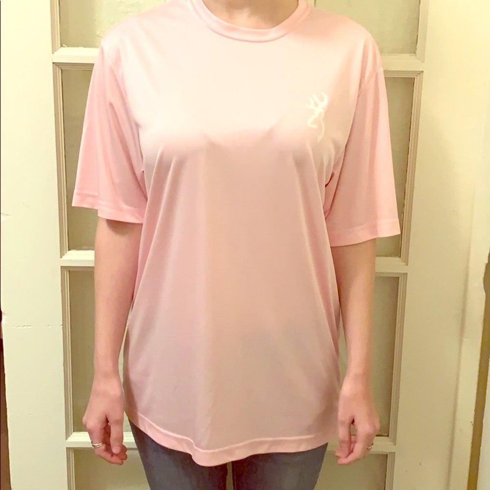 Medium Light pink dry fit  browning shirt